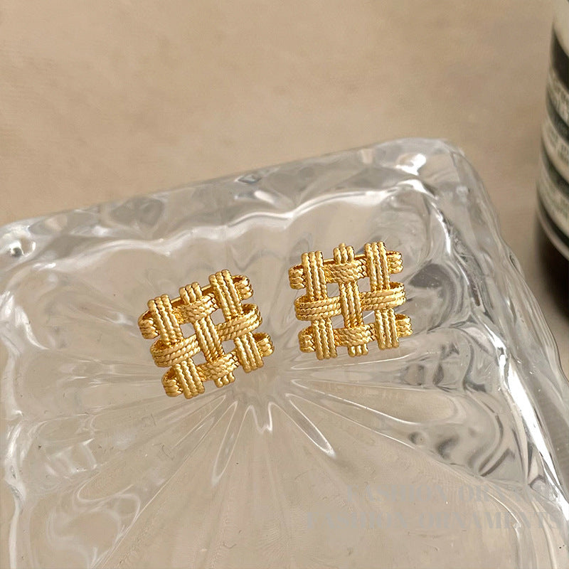 24K Gold Plated Biscuit Earring