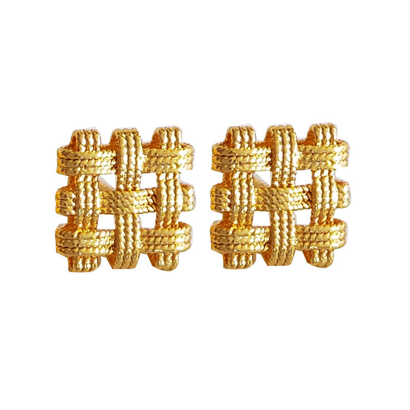 24K Gold Plated Biscuit Earring