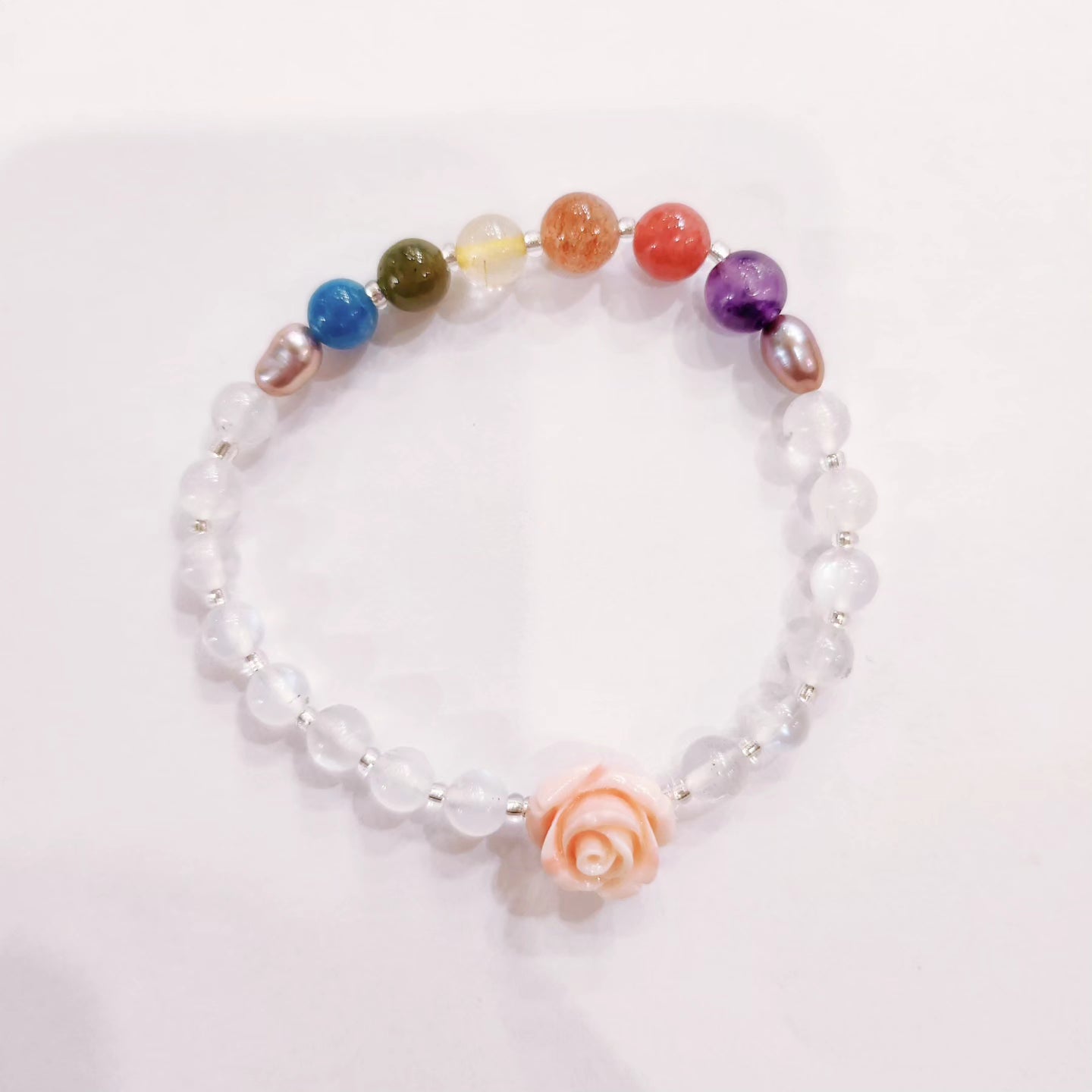 Handmade Crystal Bracelet Rainbow's Hopeful Finale