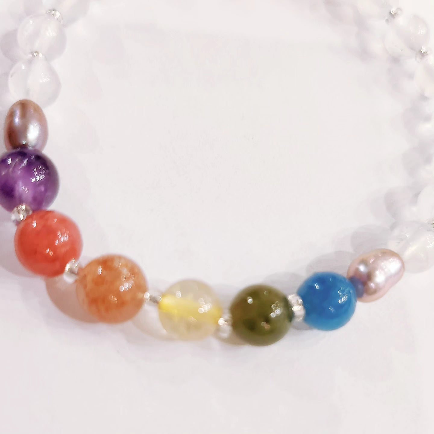 Handmade Crystal Bracelet Rainbow's Hopeful Finale