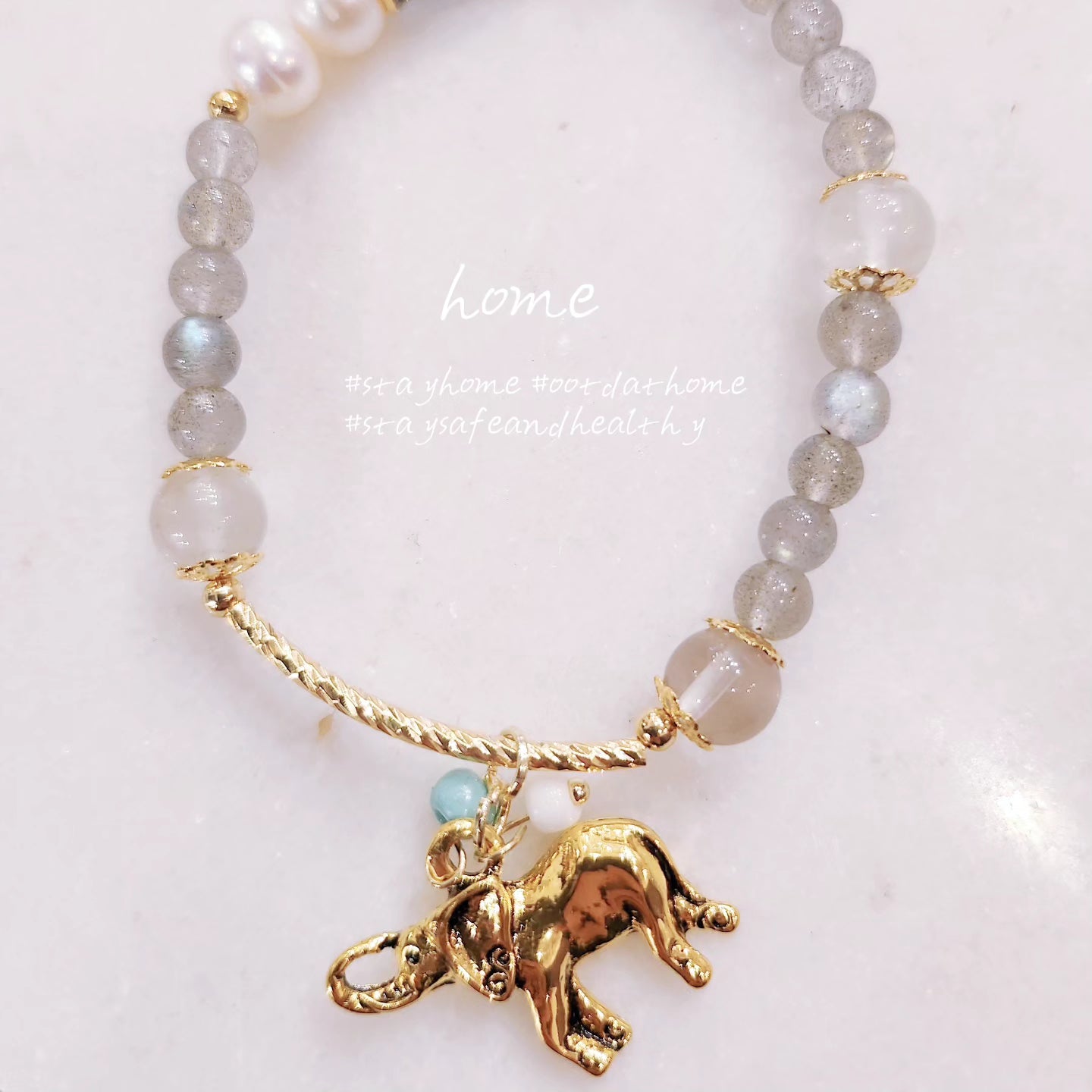 Handmade Crystal Bracelet Golden Dumbo