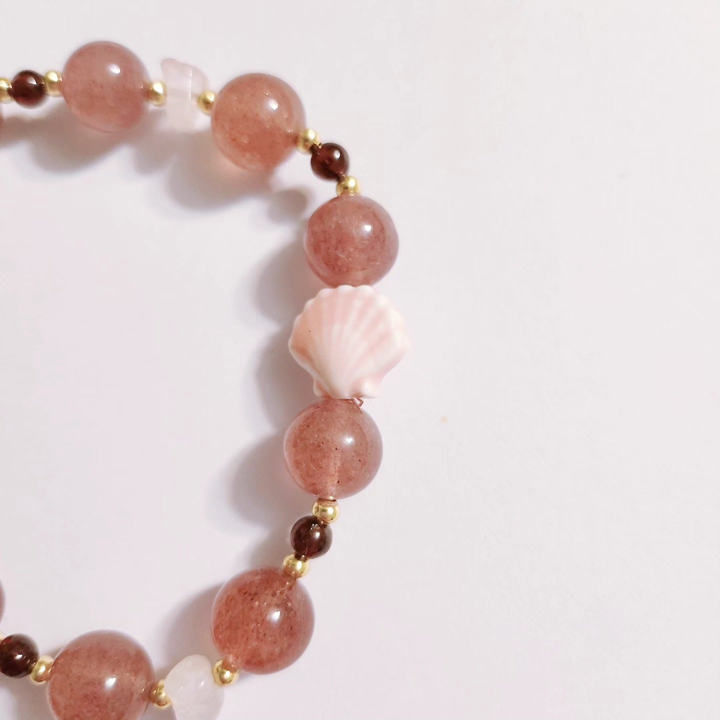 Handmade Crystal Bracelet- Blushy Berry