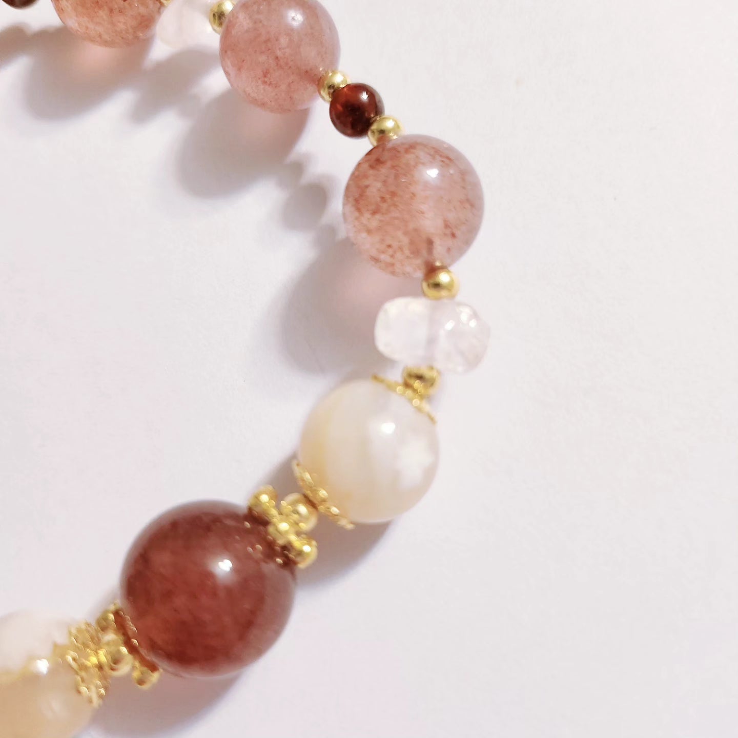 Handmade Crystal Bracelet- Blushy Berry