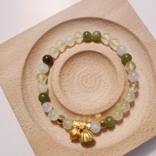 Handmade Crystal Bracelet- Golden Grape