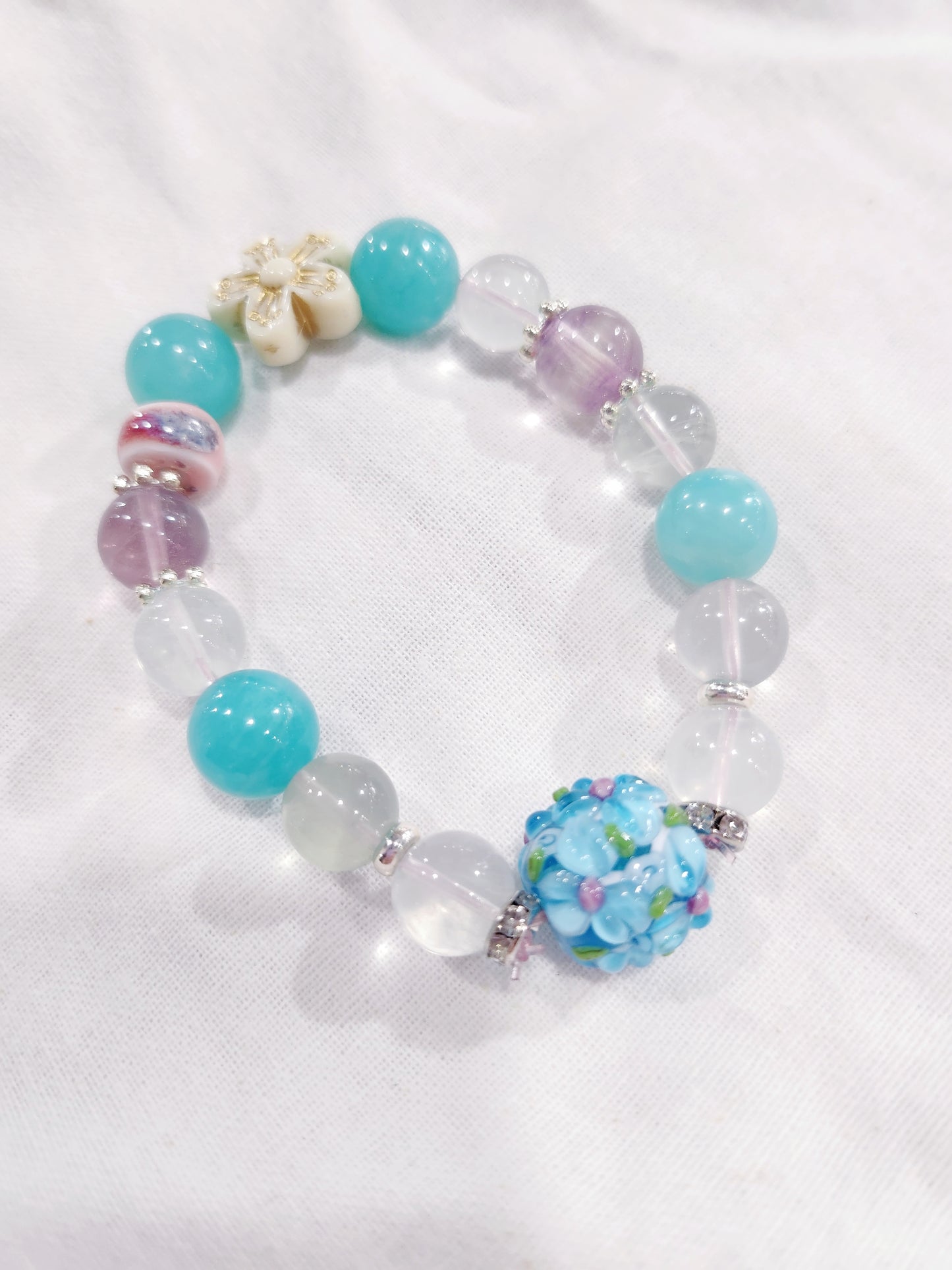 Handmade Crystal Bracelet LOST IN THE AZURE BLUE