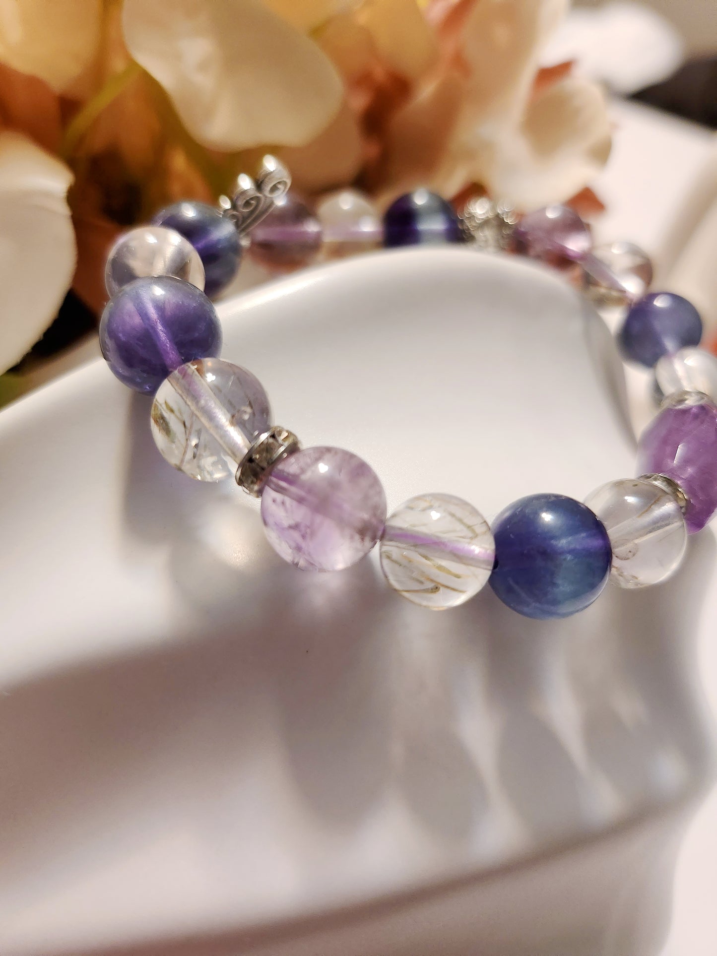 Handmade Crystal Bracelet- Dreamy Purple