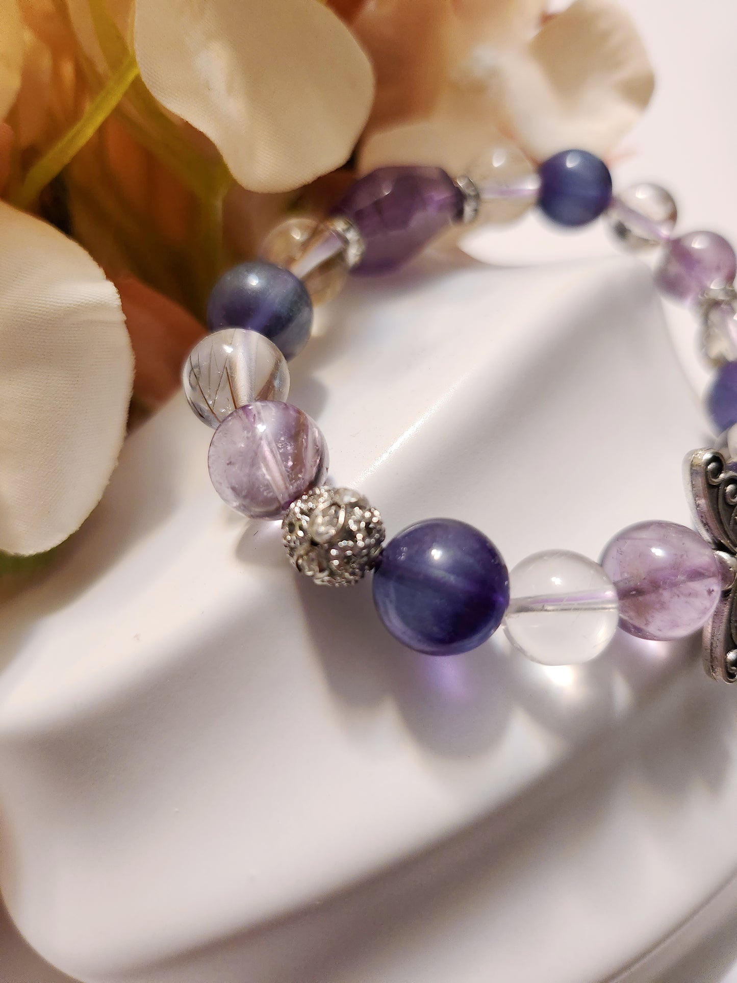 Handmade Crystal Bracelet- Dreamy Purple