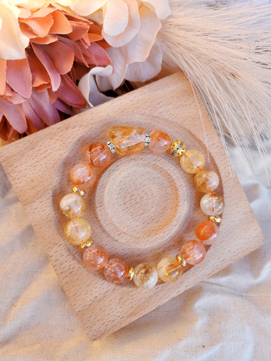 Handmade Crystal Bracelet- Golden Saal