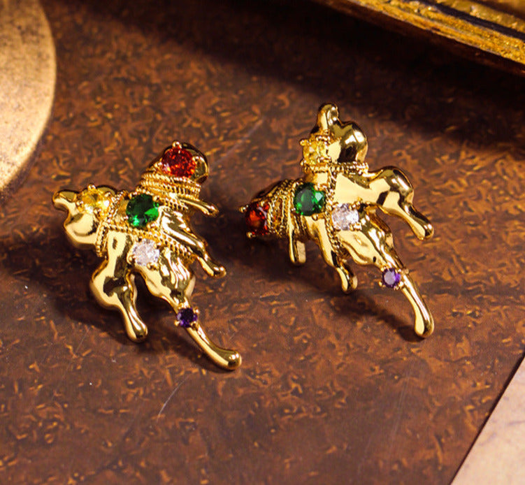 Magic Spell 24K Gold Eletroplated Yellow Brass Earring