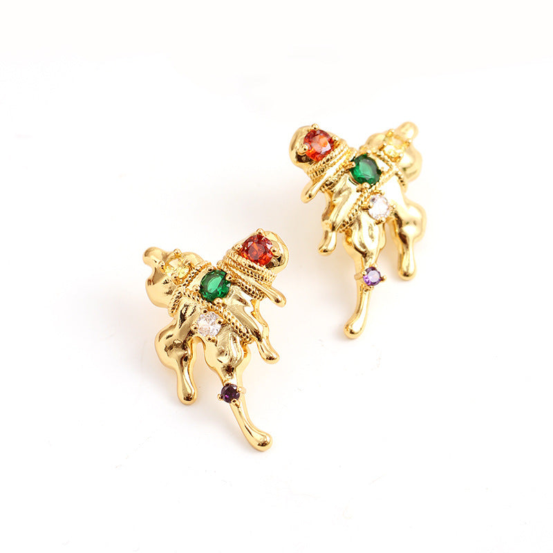 Magic Spell 24K Gold Eletroplated Yellow Brass Earring