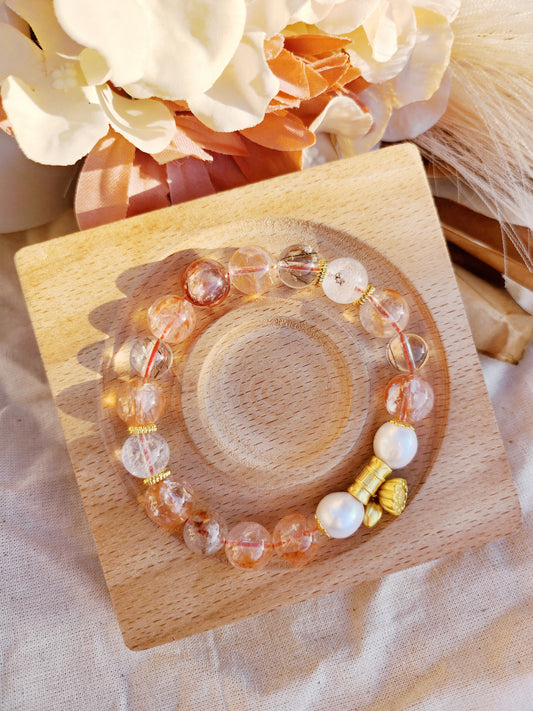 Handmade Crystal Bracelet-Golden Caramel