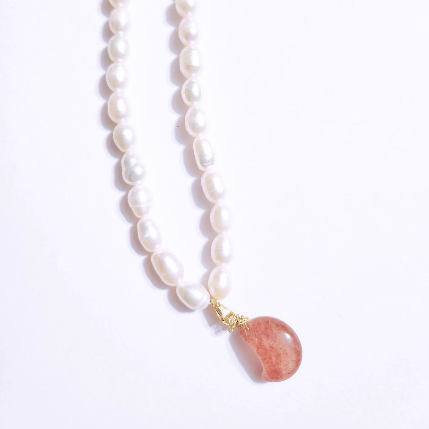 Handmade Crystal Necklace- Strawberry Moon Night