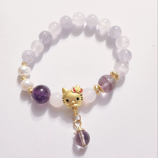 Handmade Crystal Bracelet- Ciao Ciao Kitten