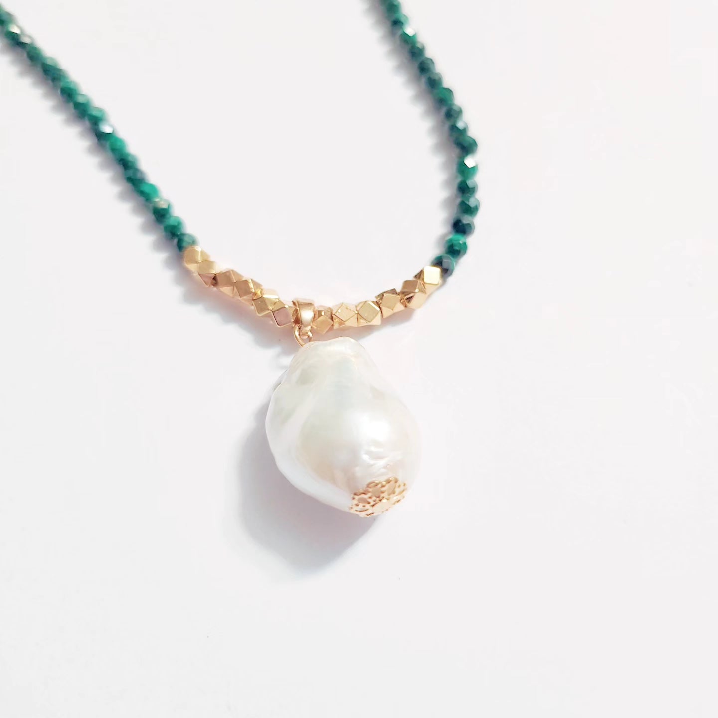 Handmade Crystal Necklace - Gilded Grace