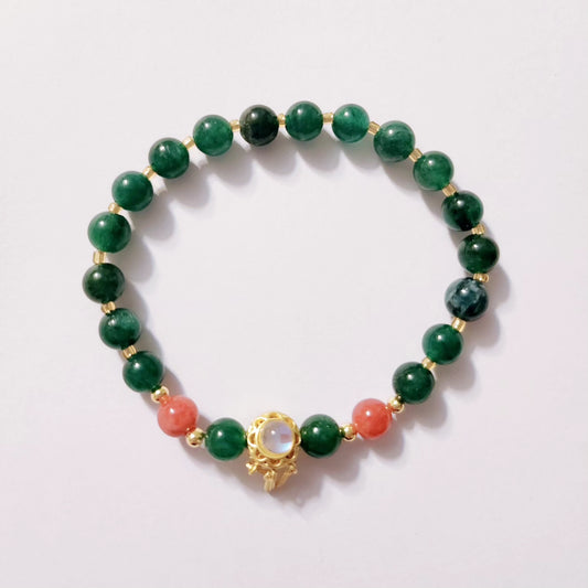 Handmade Crystal Bracelet- Emerald Elegance