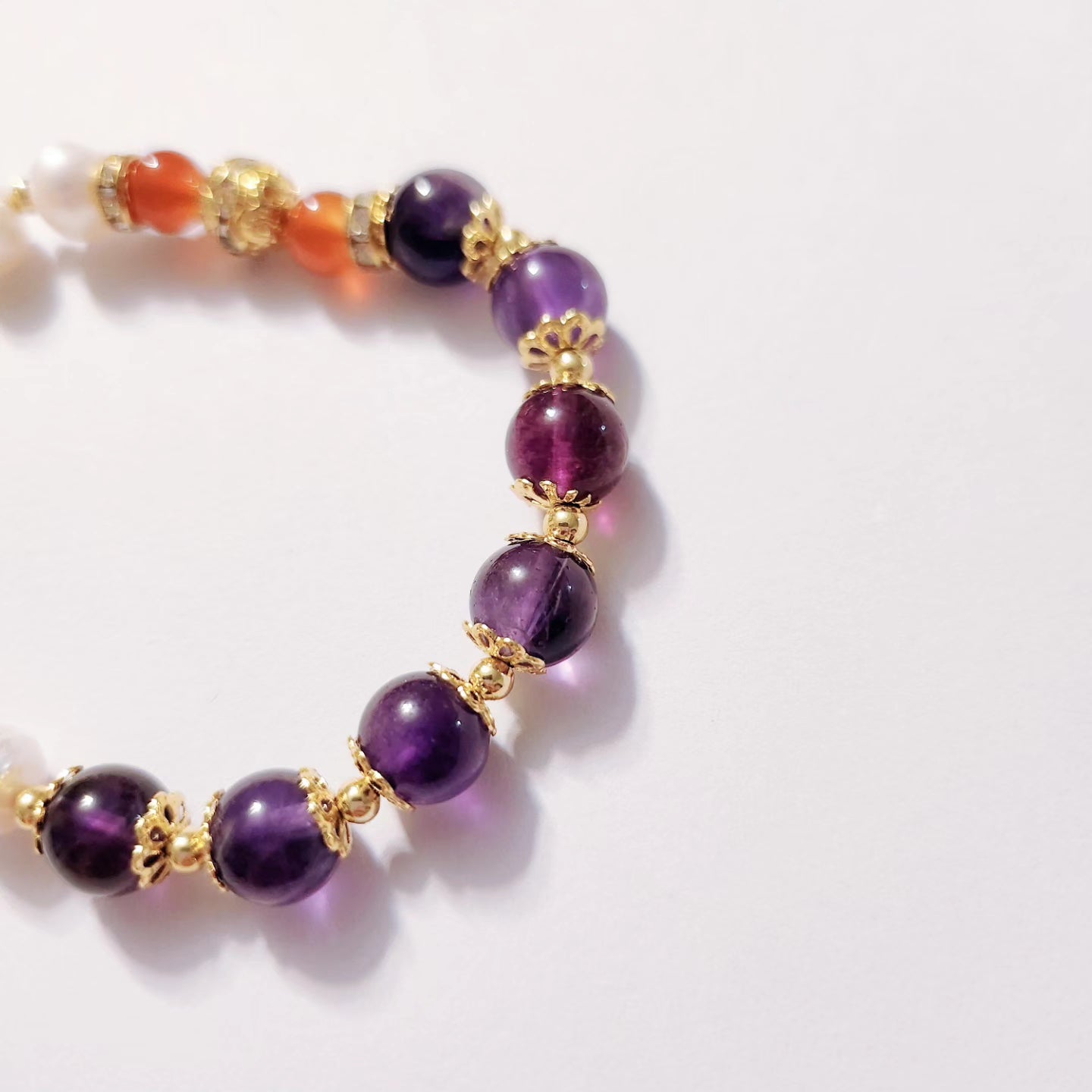 Handmade Crystal Bracelet Violet Garden