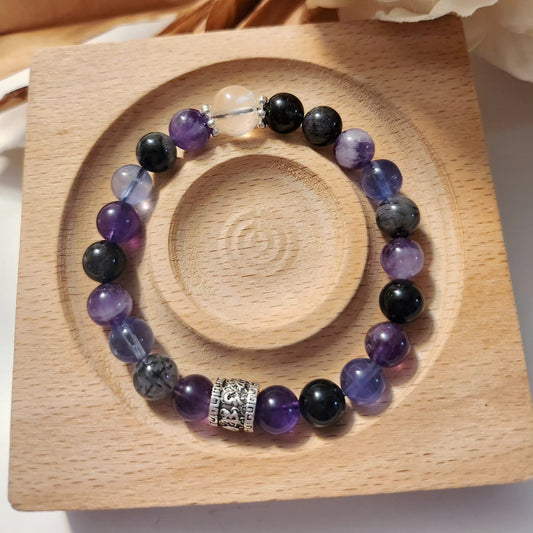 Handmade Crystal Bracelet- Violet Bless