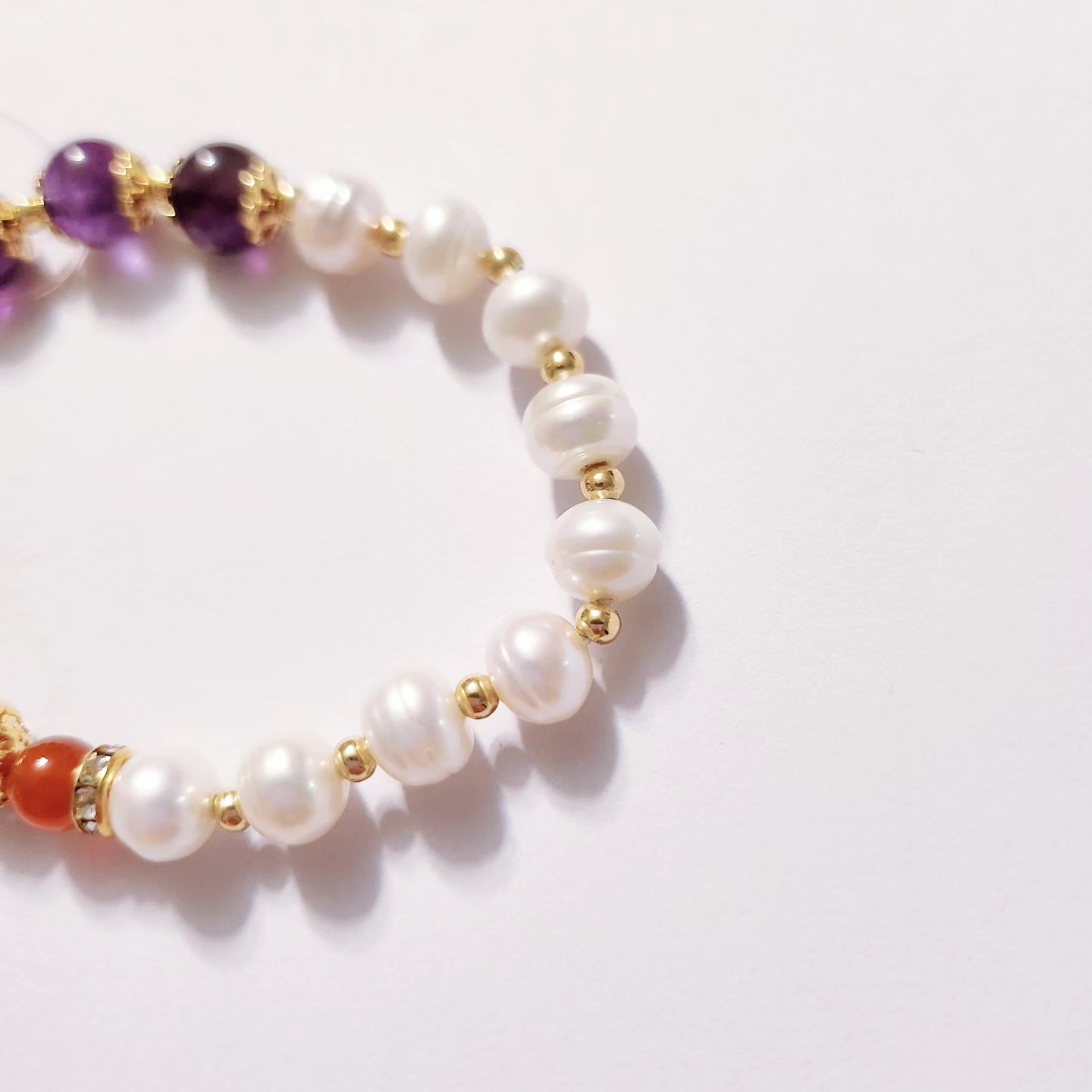 Handmade Crystal Bracelet Violet Garden